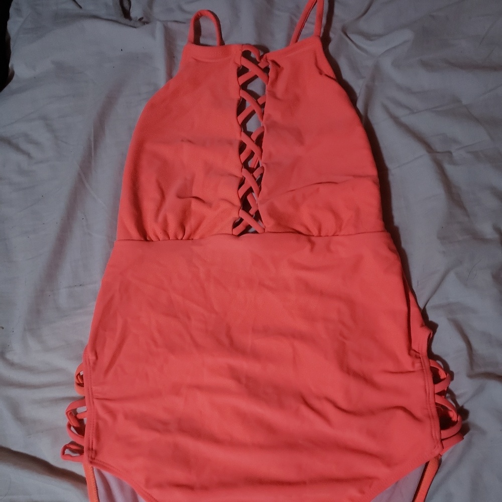 Neon Orange Bathing Suit